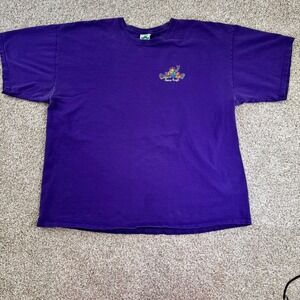 VTG Peace Frogs Mens Size 2XL S/S T Shirt Graphic Tee Rainbow Frog Peace Sign